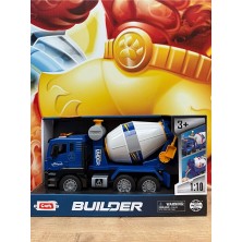 Scntoys Beton Mikseri Oyuncak Iş Makinesi Mikser Sesli Işıklı Sürtmeli Büyük Boy 1:10 Oyuncak Iş Makineleri