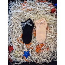 Lia Underwear Boncuk ve Kurdele Detaylı 2' Li Kız Çocuk Çorabı