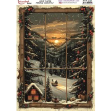 E Hobici Pirinç Dekopaj Kağıdı 30X42CM PTY-341 Yılbaşı