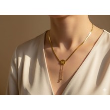 Akfecan Çelik Italyan Ezmesi Kelebekli Kolye