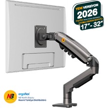 Ergoflex Nb North Bayou Nb F80 17-32 Inch Amortisörlü 2-9kg Vesa Monitör Standı 2026 Versiyon