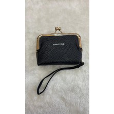 Black Kadın Burslu Akordiyon Kartlıklı Cüzdan