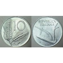 Banknoting Italya 10 Liret 1955 Çilaltı.