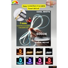 Ankara Teknik 3mm. Nano Ince Neon Cob Şerit LED 6000K/ Ince Tasarım/ 5 Metre Rulo /1 Metrede 384 LED Bright Chip
