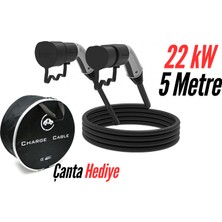 Bemis Elektrikli Araç Şarj Kablosu 5 Metre - 22 Kw - Çanta Hediye