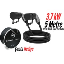 Bemis Elektrikli Araç Şarj Kablosu 5 Metre - 3,7 kW- Çanta Hediye