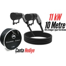 Bemis Elektrikli Araç Şarj Kablosu 10 Metre - 11 kW - Çanta Hediye