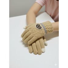 Miniko Kids Kitti 25240-04 Kız Çocuk Örme Triko Eldiven 9-12 Yaş