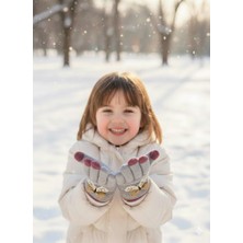 Miniko Kids Kitti 25240-02 Kız Çocuk Örme Triko Eldiven 9-12 Yaş