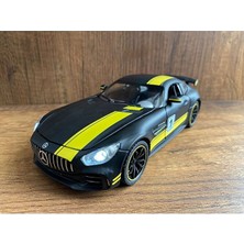 Scntoys Mercedes Benz Amg Gtr Siyah Araba Işıklı ve Sesli Kapıları Açılan Mercedes Amg Gtr Turbo V8 Model