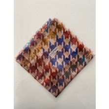 Renkli Kazayağı Desen Tülbent Yazma