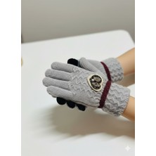 Miniko Kids Kitti 25240-03 Kız Çocuk Örme Triko Eldiven 9-12 Yaş
