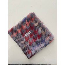 Renkli Kazayağı Desen Tülbent Yazma