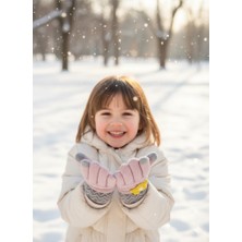 Miniko Kids Kitti 25240-01 Kız Çocuk Örme Triko Eldiven 9-12 Yaş