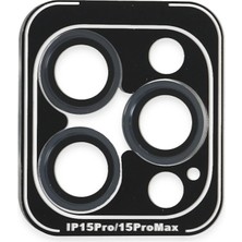 iPhone 15 Pro Max Pvd Metal Kamera Lens - Lacivert