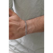 Ayno Çelik Halat Zincir Tasarımlı Erkek Bileklik