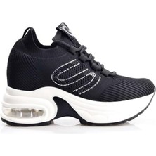 Bags Shoes Guja 25Y300-1 Kadın Gizli Dolgu Yüksek Taban Taşlı Sneaker Spor Ayakkabı
