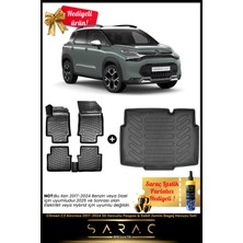 Srcmats Citroen C3 Aircross 2017-2024 3D Havuzlu Paspas & Hareketli Üst Bagaj Havuz Seti+HEDİYELİ!