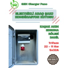 Çet-San 22 Kw 5/32 Sıemens 60X40X20 cm Elektrikli Araç Şarj Cihazı Kombinasyon Kutusu