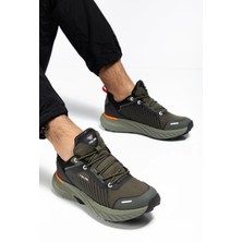 Erceka Sportif Günlük Sneaker Spor Ayakkabı Erkek Bağcıklı Siyah, Haki, Turkuaz Ortopedik Tabanlık Kaydırmaz Taban