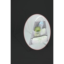 Chubby Baby Beşik Yanı Organizer Fileli Cepli Kumaş Biberon, Bez, Zıbın Organizeri