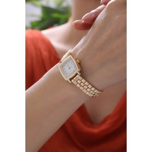 Ayno Kare Kadranlı Altın Kaplama Kadın Klasik Kol Saati