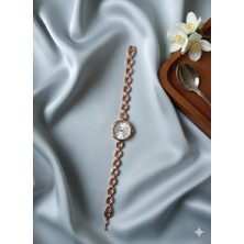 TrendyChic Halka Kayış Gold Kadın Şık Saat