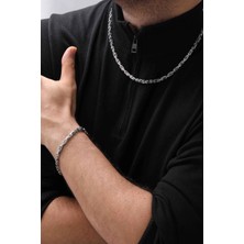 Ayno Kolye & Bileklik Çelik Erkek Takım