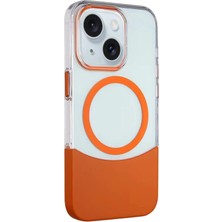 iPhone 15 Pc Suit Magsafe Kapak - Turuncu