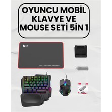Bluetooth 5.3 Bağlantılı Mobil Oyun Dönüştürücü Set – Klavye + Mouse + Adaptör