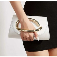 Bacoss Kadın Metalik Aksanlı Clutch El Çantası (BC-1229)