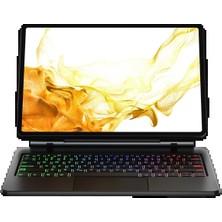 CPT83 Samsung Galaxy T737 Tab S7 Fe 12.4 Kılıf Eternal Ledli Klavyeli Tablet Kılıfı - Siyah