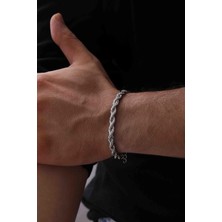 Ayno Çift Burgulu Çelik Erkek Bileklik