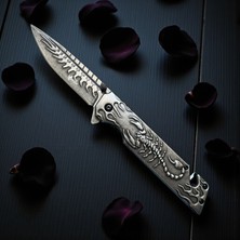 Taşkafa Akrep Işlemeli Çelik Çakı