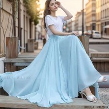 Gümüş Collection Şifon Etek