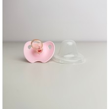 Bon Chic Baby 6-12 Ay Kapaklı Silikon Emzik Pembe