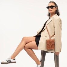 gosquns %100 Hakiki Deri, El Yapımı Taba Çapraz Çanta