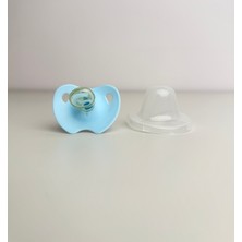 Bon Chic Baby 6-12 Ay Kapaklı Silikon Emzik Mavi