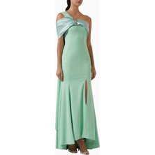 Ac By Aanchal Chanda Asymmetrical Yaka Maxi Kadın Elbise