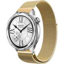 MMP Shop Xiaomi Watch S4 / S3 / S2 / S2 Pro / S1 Active / S1 Uyumlu Manyetik Metal Hasır Örgü Kordon