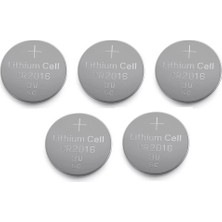 Yuma CR2016 Süper Lityum 3V 5’li Kart Düğme Pil