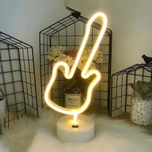 Neon Gitar Masa Lambası