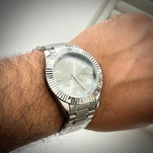 Choppers Gümüş Ton Çelik Kasa Erkek Saat 41MM