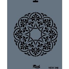 Rich New Seri N-346 Stencil 35X25 cm