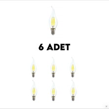 Cata Aygün 7 Watt Şeffaf Kıvrık LED Ampul E14 Duylu 3200K Gün Işığı CT-4064