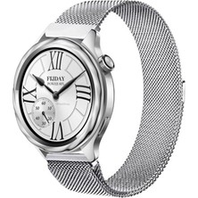 MMP Shop Xiaomi Watch S4 / S3 / S2 / S2 Pro / S1 Active / S1 Uyumlu Manyetik Metal Hasır Örgü Kordon