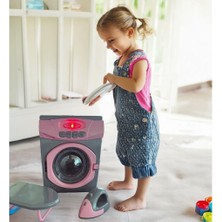 Kiddico Toys Işıklı, Sesli Oyuncak Çamaşır Makinesi, Ütü ve Ütü Masası 3'lü Set