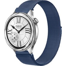 MMP Shop Xiaomi Watch S4 / S3 / S2 / S2 Pro / S1 Active / S1 Uyumlu Manyetik Metal Hasır Örgü Kordon