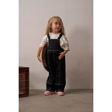 Oh la la Koala For Little Ones Siyah Çocuk Kot Salopet Tulum