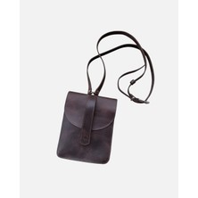 gosquns %100 Hakiki Deri El Yapımı Acı Kahve Çapraz Çanta